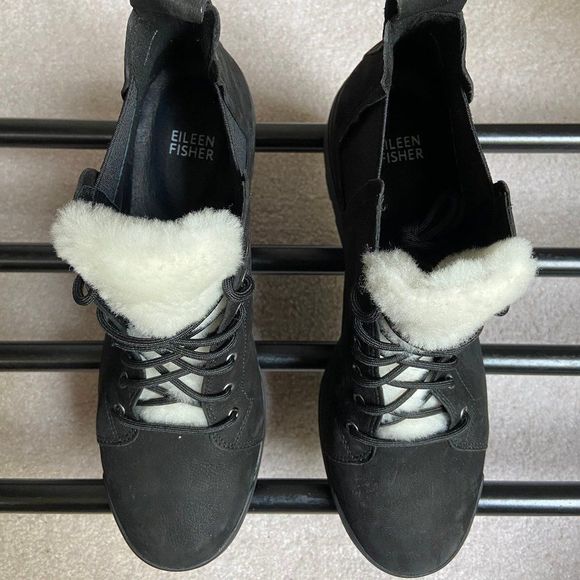 EILEEN FISHER Women Calm Leather Boots - NEW NWOB - Picture 2 of 8